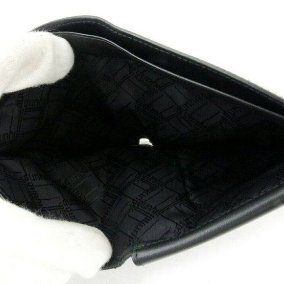 AUTH Dunhill Two Folded Wallet Logo Plate Leather - Picture 5 of 8